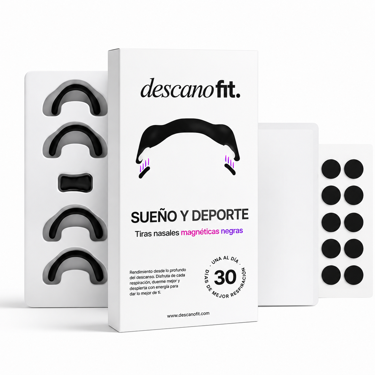 Descanofit Tiras Nasales Magnéticas